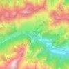 Mapa topográfico Usseaux, altitud, relieve