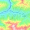 Mapa topográfico Caricuao, altitud, relieve