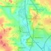 Mapa topográfico Bramford, altitud, relieve