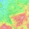 Mapa topográfico Nordrhein-Westfalen, altitud, relieve
