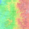 Mapa topográfico Región Metropolitana de Santiago, altitud, relieve