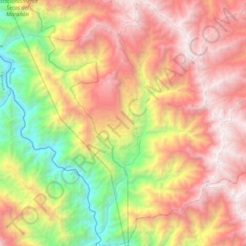 Mapa topográfico Cocabamba, altitud, relieve