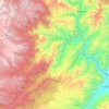 Mapa topográfico Inzá, altitud, relieve