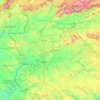 Mapa topográfico Extremadura, altitud, relieve