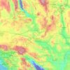 Mapa topográfico San Bernardino County, altitud, relieve