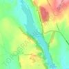 Mapa topográfico Rudyard Lake, altitud, relieve