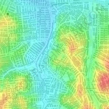Mapa topográfico Parque Chico Mendes, altitud, relieve