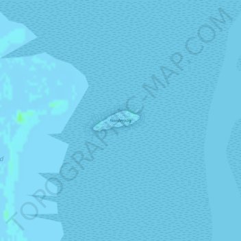 Mapa topográfico Norderoog, altitud, relieve