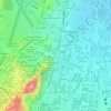 Mapa topográfico canal de aguas lluvias, altitud, relieve