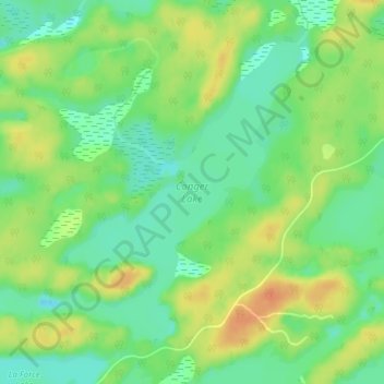 Mapa topográfico Conger Lake, altitud, relieve