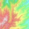 Mapa topográfico Páramo de Santurbán, altitud, relieve