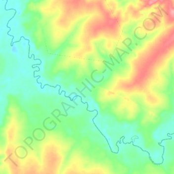 Mapa topográfico Rio Arinos, altitud, relieve