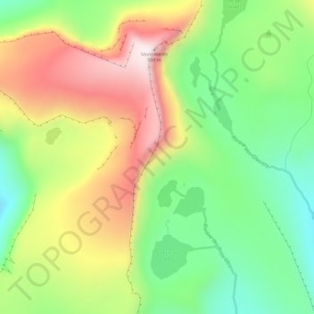 Mapa topográfico Ailefroide, altitud, relieve