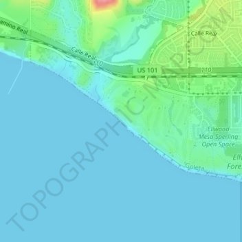 Mapa topográfico Haskell's Beach, altitud, relieve