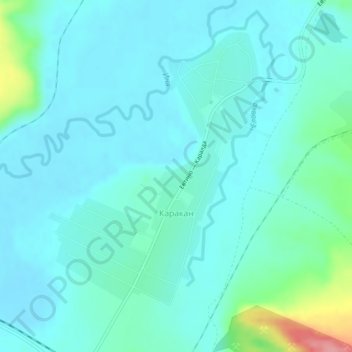 Mapa topográfico Каракан, altitud, relieve