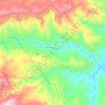 Mapa topográfico Río Blanco, altitud, relieve