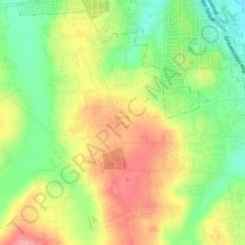 Mapa topográfico Sebastopol, altitud, relieve