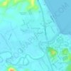 Mapa topográfico Sungai Air Merah, altitud, relieve