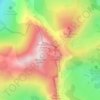 Mapa topográfico Lac du Montagnon, altitud, relieve