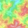 Mapa topográfico Cesuras, altitud, relieve