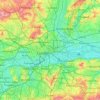 Mapa topográfico City de Londres, altitud, relieve