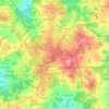 Mapa topográfico Sesmonde, altitud, relieve