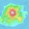 Mapa topográfico Saba, altitud, relieve