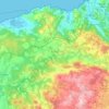 Mapa topográfico A Laracha, altitud, relieve