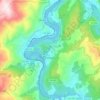 Mapa topográfico Cortegada, altitud, relieve
