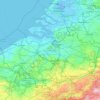 Mapa topográfico Vlaanderen, altitud, relieve