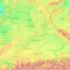 Mapa topográfico Bayern, altitud, relieve