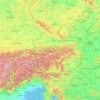 Mapa topográfico Austria, altitud, relieve