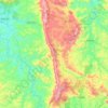 Mapa topográfico Serra da Moeda, altitud, relieve
